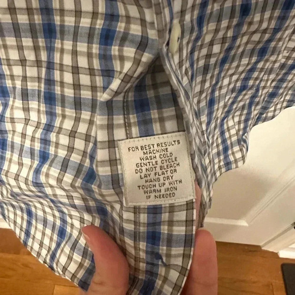 Peter Millar button up long sleeve plaid shirt size large - Picture 3 of 6